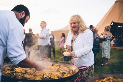 Wedding Catering (paella) - Marquee, Wirral - Nova The Outsiders